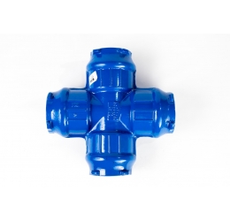 Cruzeta DN 100 com bolsas para tubo PVC/PBA PAM
