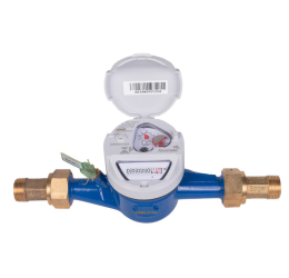 HIDROMETRO MULTIJATO Q3 2,5M³H 3/4 R80 T50C PN10 REL. 45º C/ CONEXÕES METAL - AKVOMETER